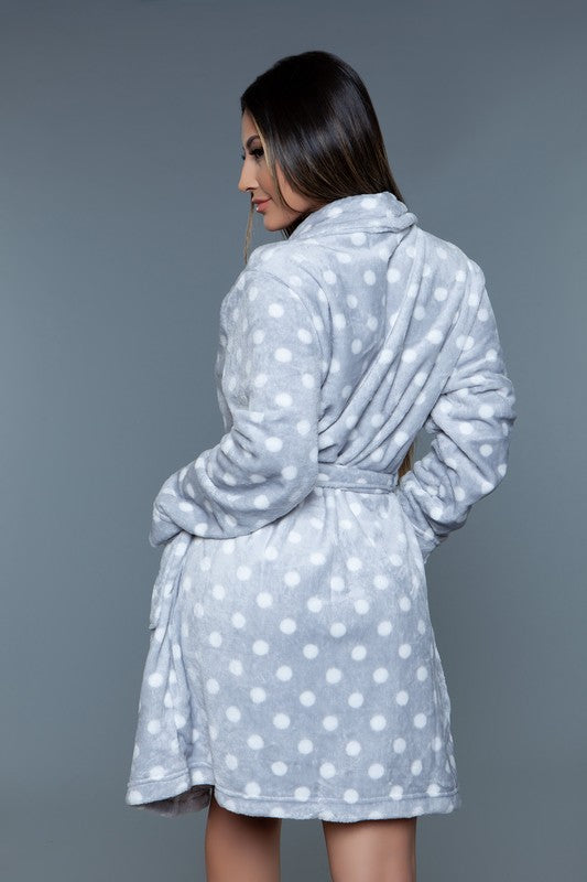 Kaylee Polka Dot Front Tie Belt Robe