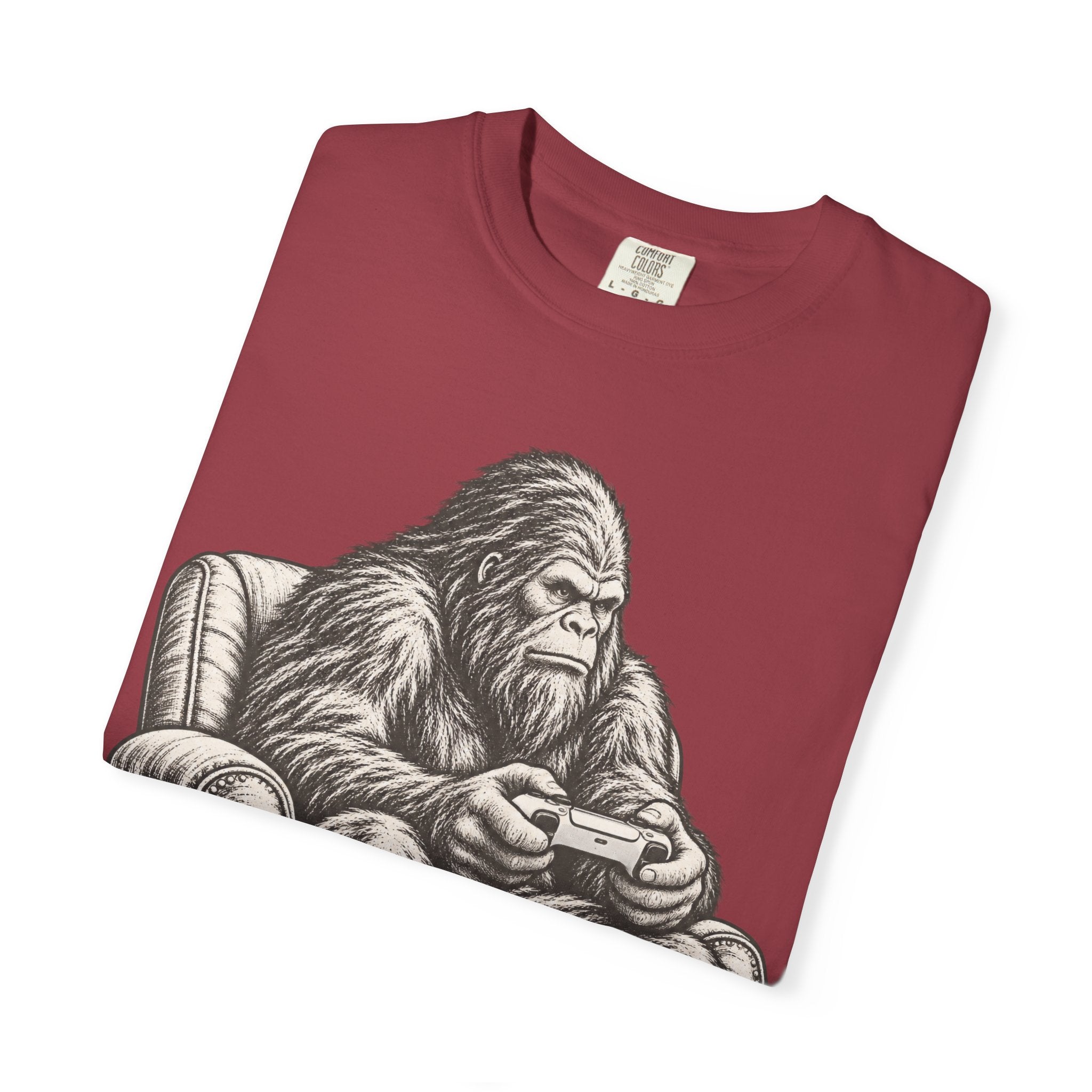 Bigfoot Gamer T-Shirt — Sasquatch gaming Comfort Colors® 1717 graphic tee, product image 26