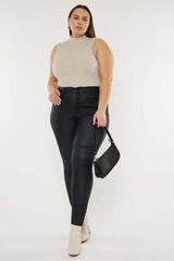 Plus High Rise Coated Ankle Skinny Jeans, Kan Can USA, $ 65.00