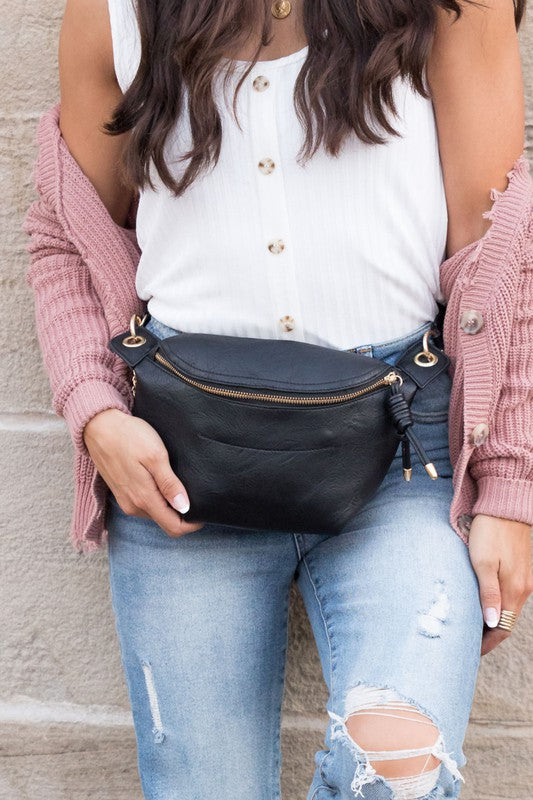 Shop Women's Luxe Convertible Sling Belt Bum Bag | USA Boutique Online, , USA Boutique