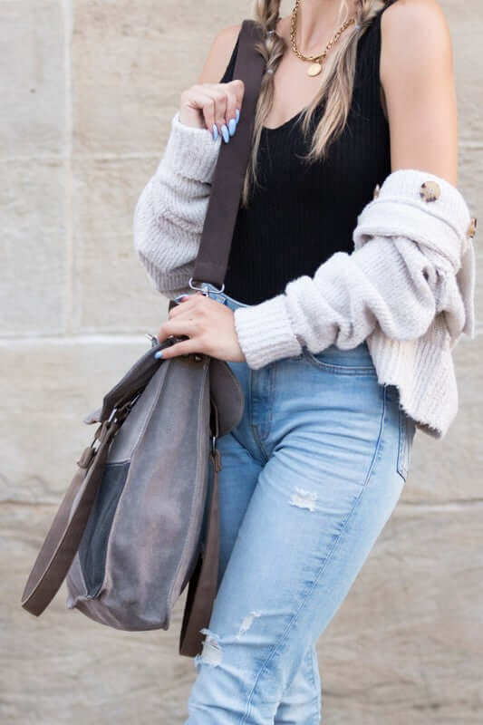 Urban Colorblock Messenger Bag - Chic & Functional, Handbags, $ 75.95, A Moment Of Now™