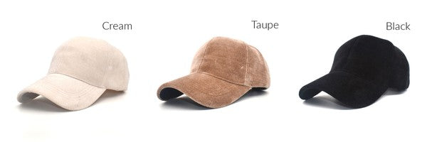 Shop Black / Cream / Taupe Velour Ball Cap, Caps, USA Boutique