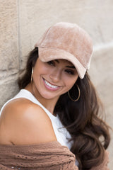 Black / Cream / Taupe Velour Ball Cap Caps A Moment Of Now Women’s Boutique Clothing Online Lifestyle Store