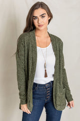 Shop Olive Green Solid Drape Pocket Cardigan For Women | Boutique Clothing, Cardigans, USA Boutique