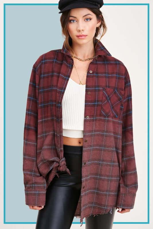 Kayla Vintage Plaid Checker Shirt