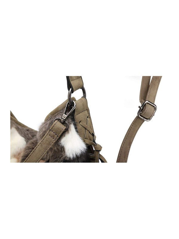Shop Oversize Hobo Bag for Women Fringe Fur purse, , USA Boutique