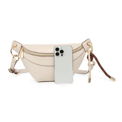 Shop Beige Vegan Leather Belt Sling Bag | Shop Boutique Handbags Beltbags, Sling Bags, USA Boutique