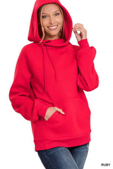 Side Hoodie Sweatshirt With kangaroo Pocket