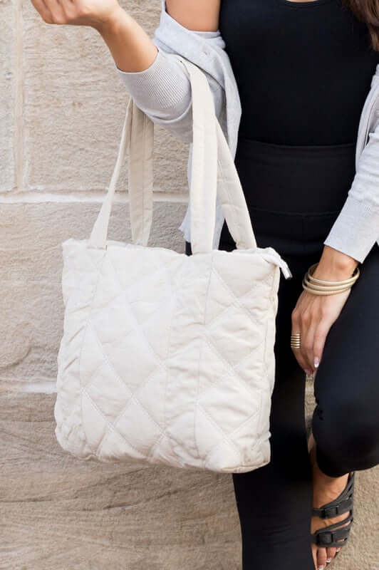 Puffy Quilted Tote Shoulder Bag - Fashion Meets Function, Shoulder Bags, $ 53.95, A Moment Of Now™