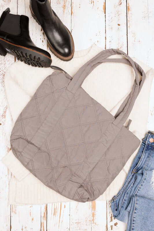 Puffy Quilted Tote Shoulder Bag - Fashion Meets Function, Shoulder Bags, $ 53.95, A Moment Of Now™