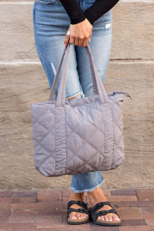 Puffy Quilted Tote Shoulder Bag - Fashion Meets Function, Shoulder Bags, $ 53.95, A Moment Of Now™