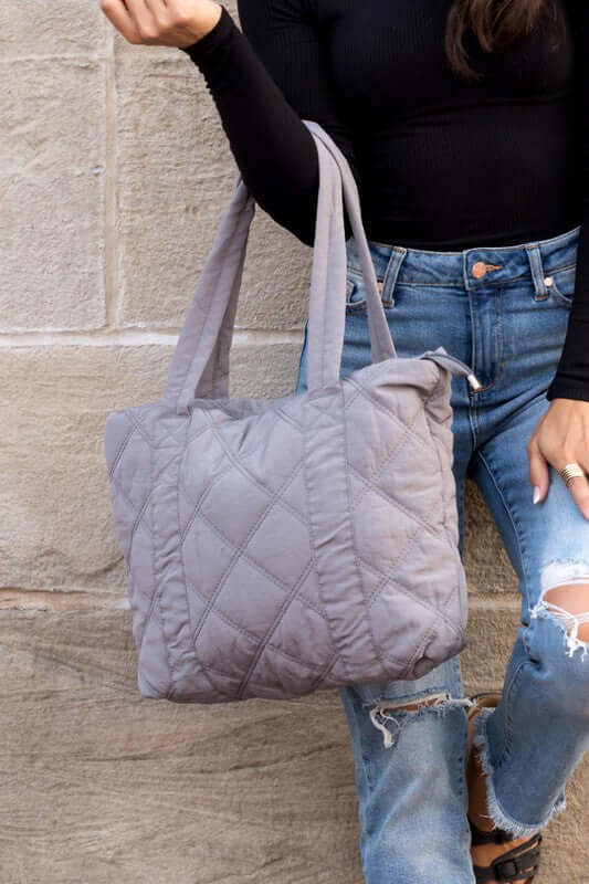 Puffy Quilted Tote Shoulder Bag - Fashion Meets Function, Shoulder Bags, $ 53.95, A Moment Of Now™