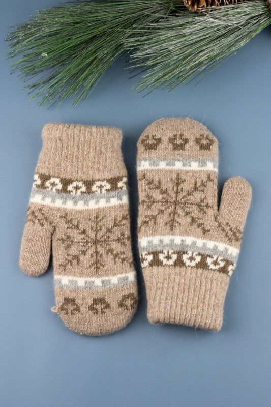 Shop Show Women's Nordic Snowflake Mittens | Women's Mittens For Winter, Mittens, USA Boutique
