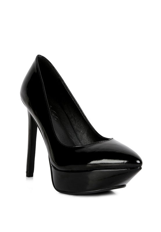 Rothko Black Patent Stiletto Heels Pumps