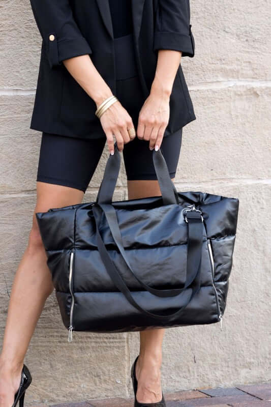 Metallic Puffer Large Tote Bag for Weekend Getaways, Weekenders, $ 64.95, A Moment Of Now™