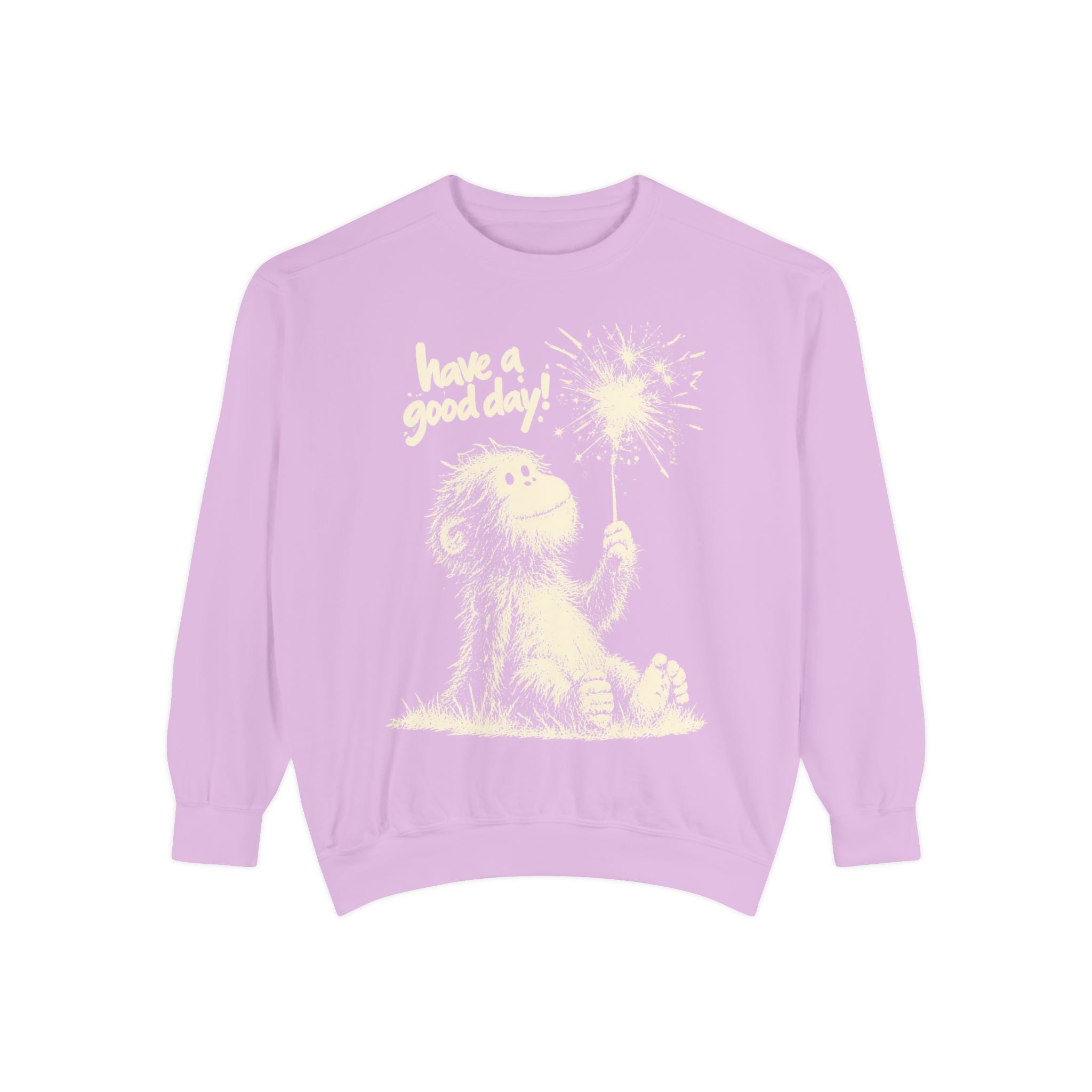 Cute Bigfoot sparkler sweatshirt Comfort Colors 1566