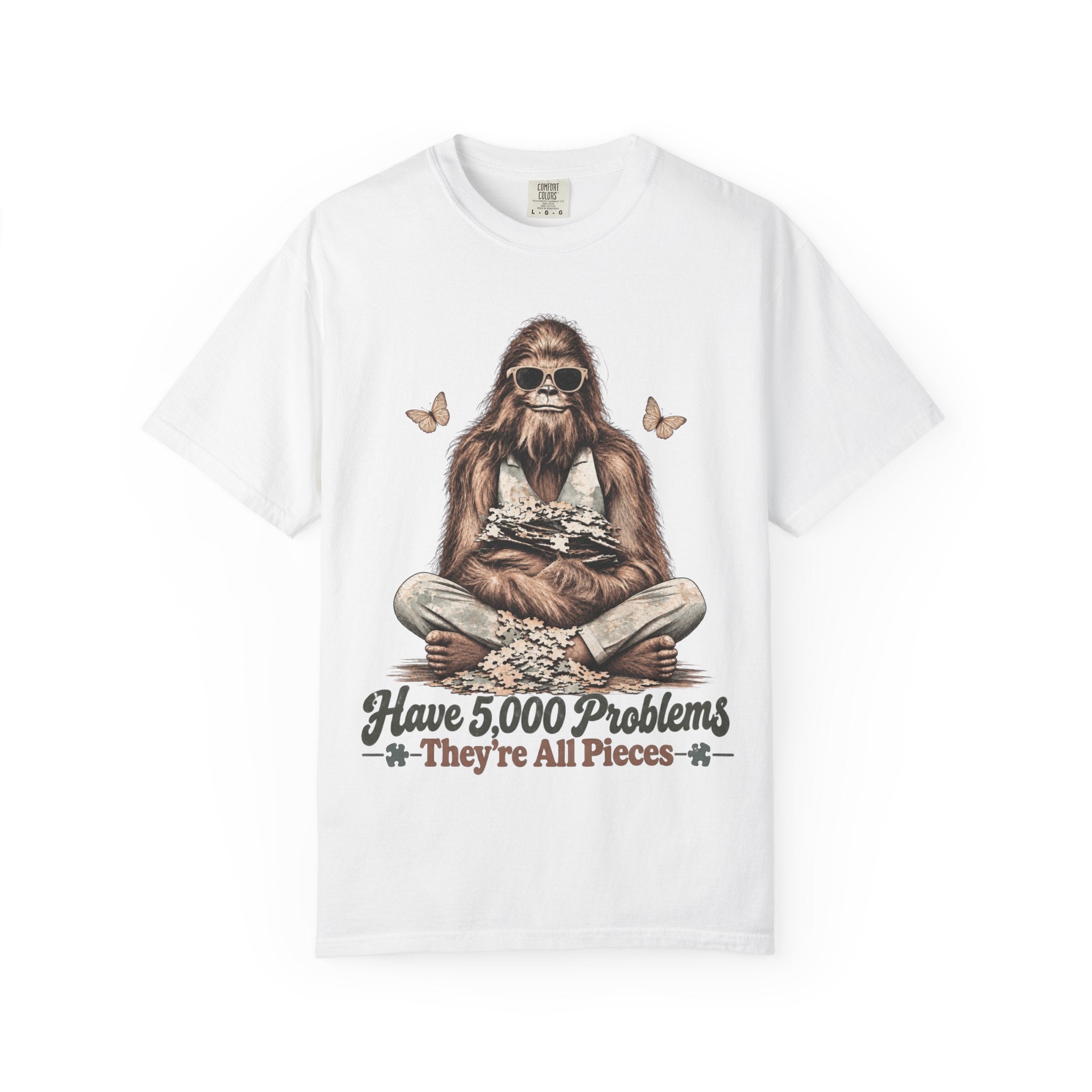 Bigfoot Puzzle Lover T-Shirt – Have 5,000 Problems, They're All Pieces