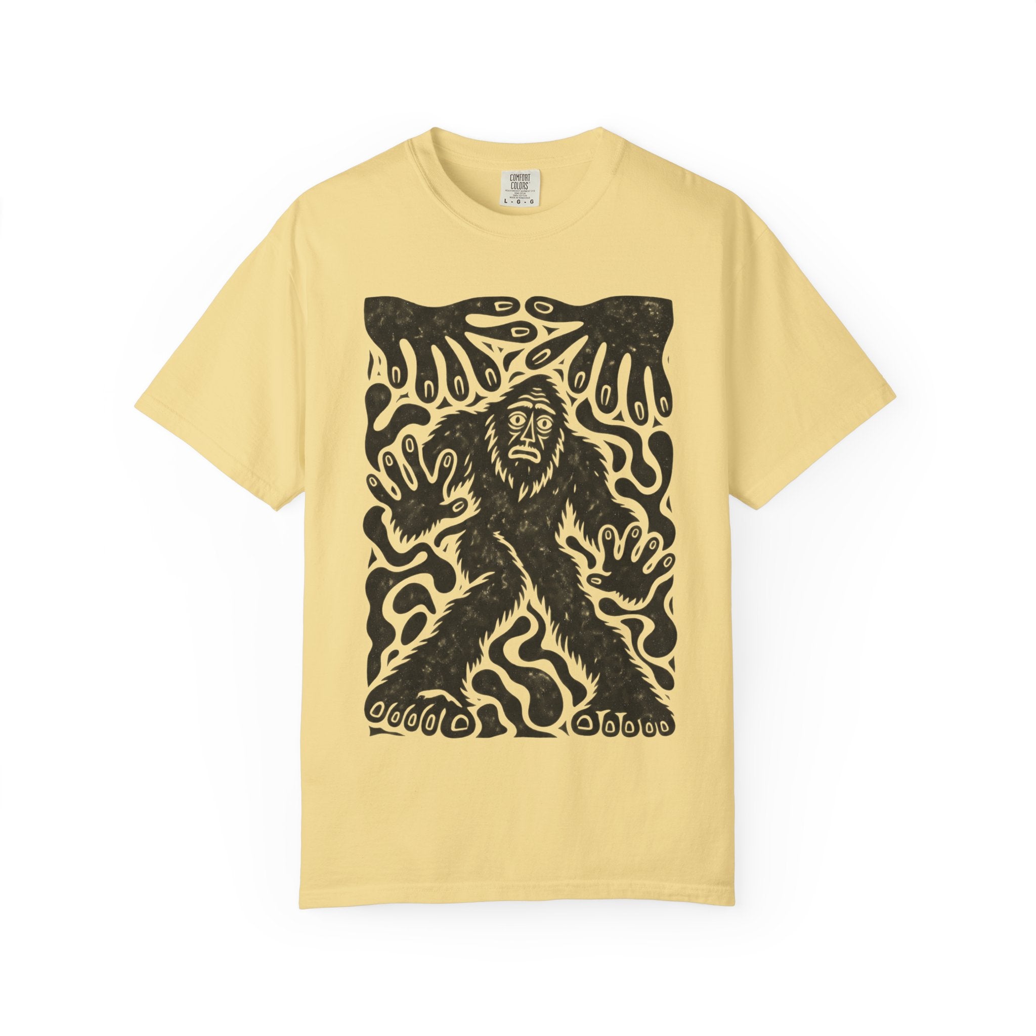 Surreal Haunted Bigfoot Graphic T-Shirt | Vintage Sasquatch Tee