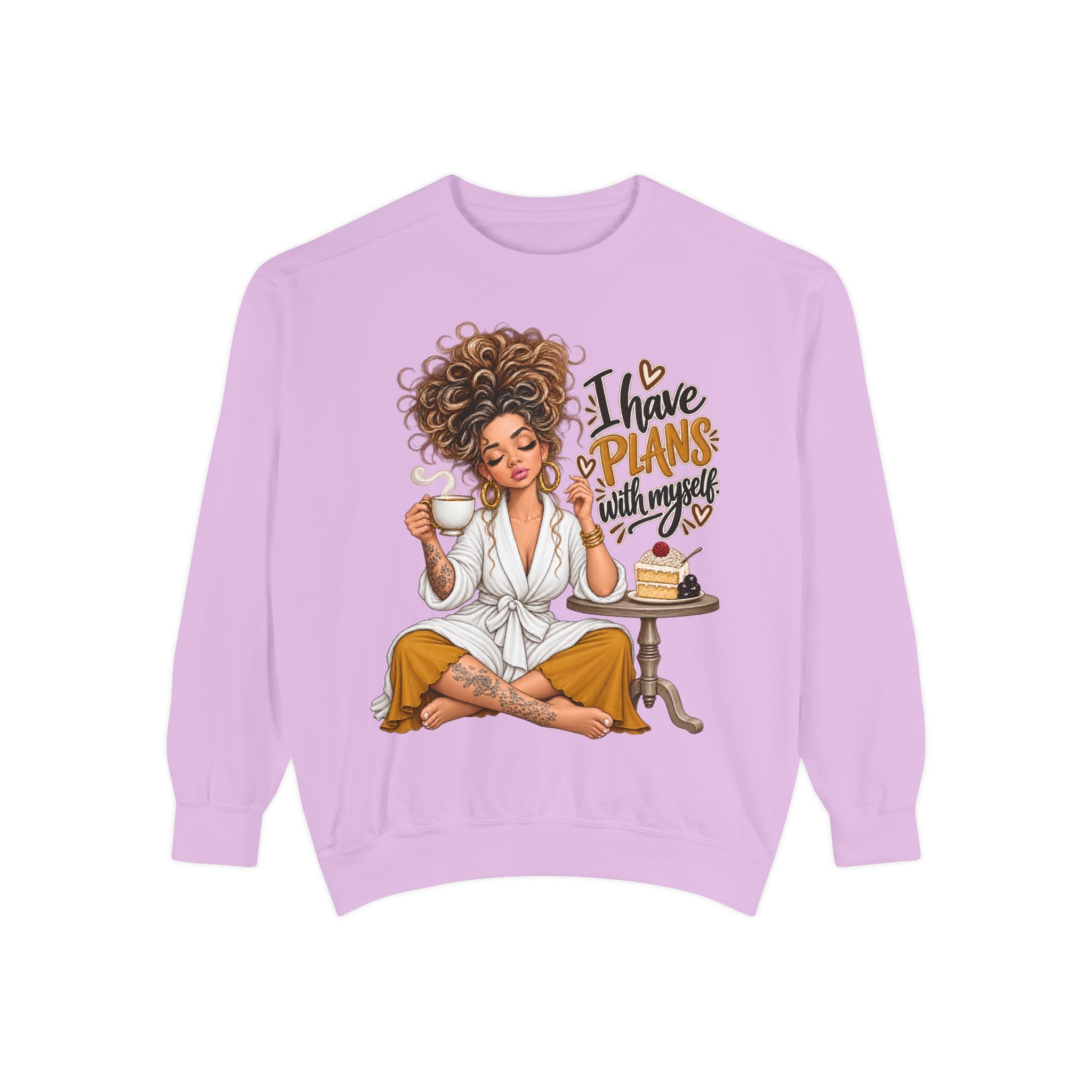 I Have Plans With Myself Sweatshirt — Cozy Self-Care Relaxation Crewneck - sweatshirt product image 17