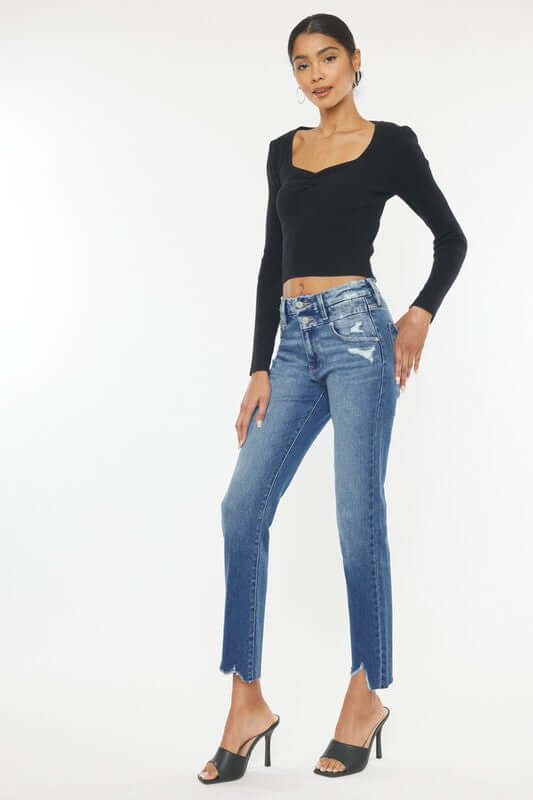 High Rise Slim Straight, Kan Can USA, $ 65.00