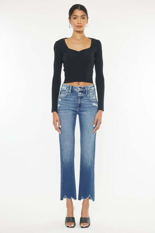 High Rise Slim Straight, Kan Can USA, $ 65.00