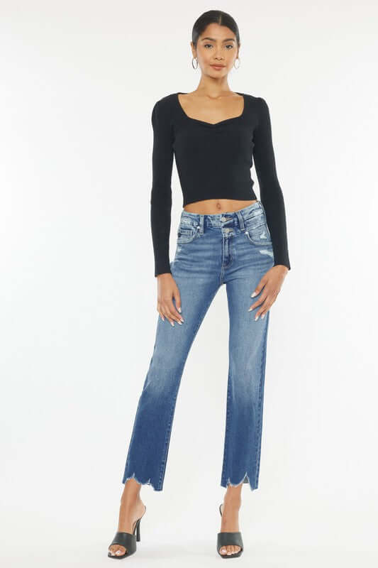 High Rise Slim Straight, Kan Can USA, $ 65.00