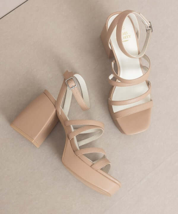 OASIS SOCIETY Talia - Strappy Platform Heels Sandals, Oasis Society, A Moment Of Now