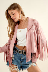 Shop Women's Studded Fringe Open Western Jacket |Shop Boutique Clothing, Jackets, USA Boutique