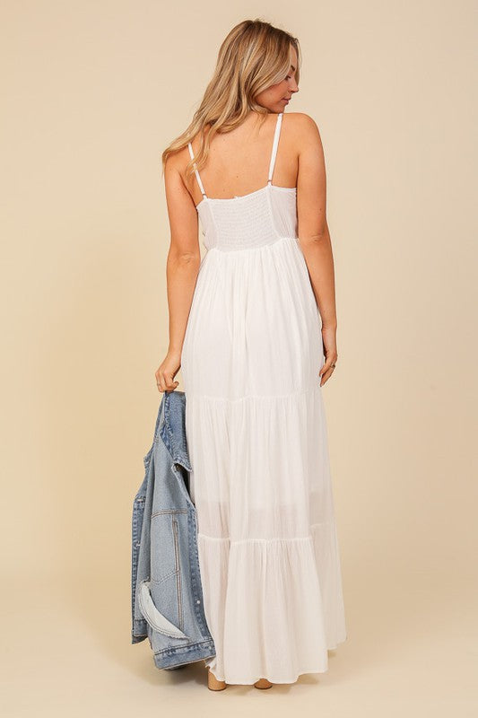 Boho White Lace Top Maxi Dress, TIMING, $ 57.95