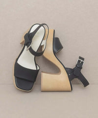 Oasis Society Sadie - Beige Chunky Platform Heel Sandals