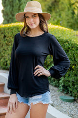 Shop Back Patch Bell Sleeve Jersey Top | USA Boutique Clothing Online, Tops, USA Boutique