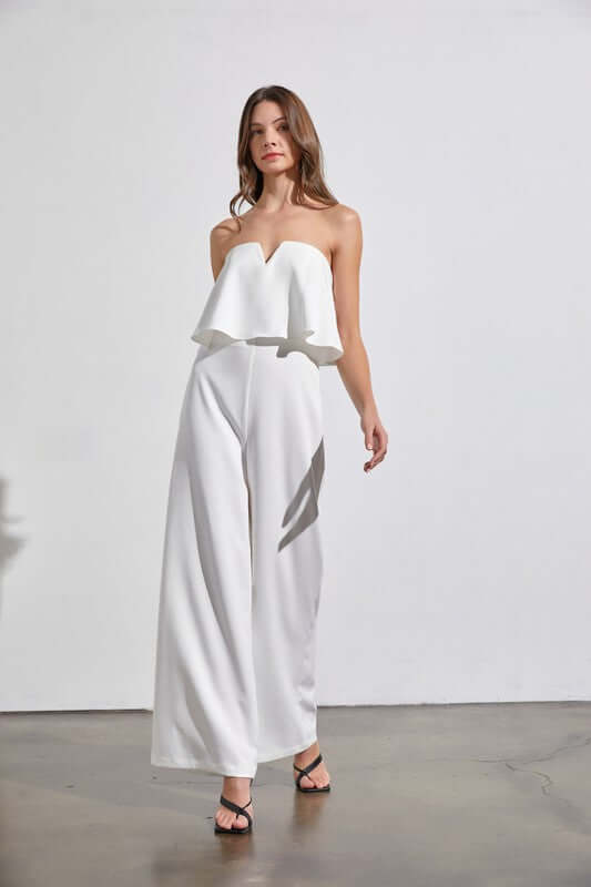 Elegant Off Shoulder Wide Leg Jumpsuit, Do + Be Collection, $ 55.00