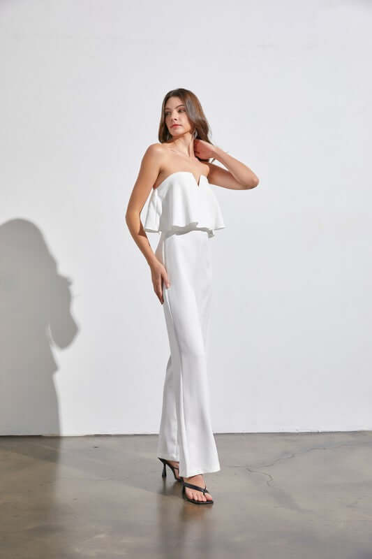 Elegant Off Shoulder Wide Leg Jumpsuit, Do + Be Collection, $ 55.00