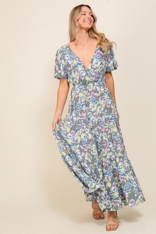 ARYA FLORAL MAXI DRESS, TIMING, $ 60.95