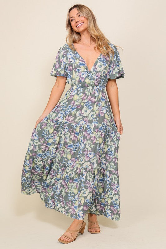 ARYA FLORAL MAXI DRESS, TIMING, $ 60.95