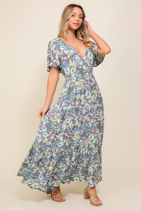 ARYA FLORAL MAXI DRESS, TIMING, $ 60.95