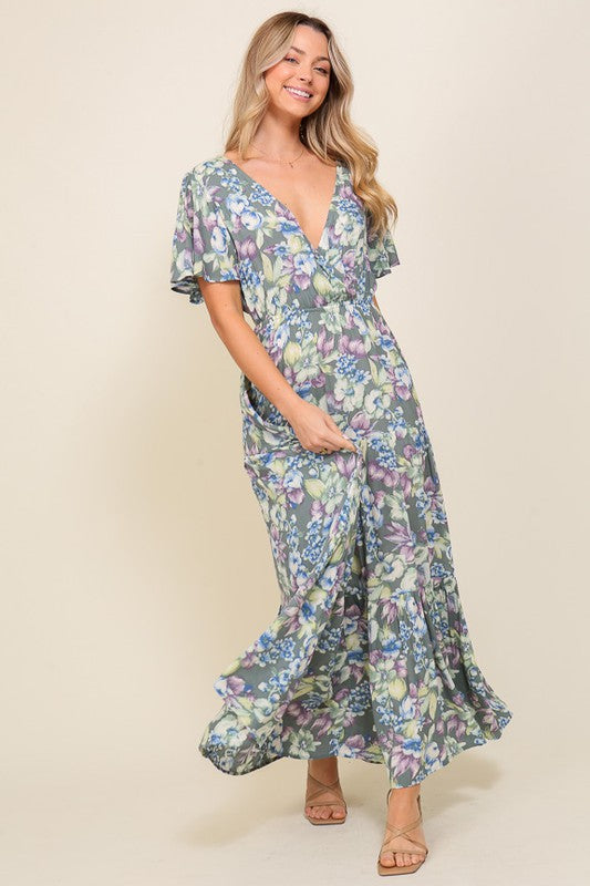 ARYA FLORAL MAXI DRESS, TIMING, $ 60.95