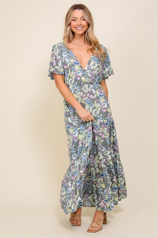 ARYA FLORAL MAXI DRESS, TIMING, $ 60.95