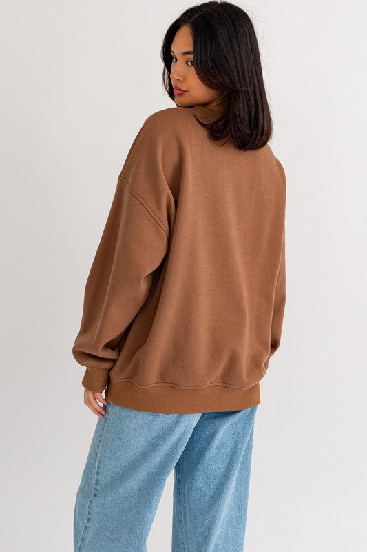 Shop Good Vibes Only Positive Mindset Oversized Sweatshirt For Women, Sweatshirts, USA Boutique