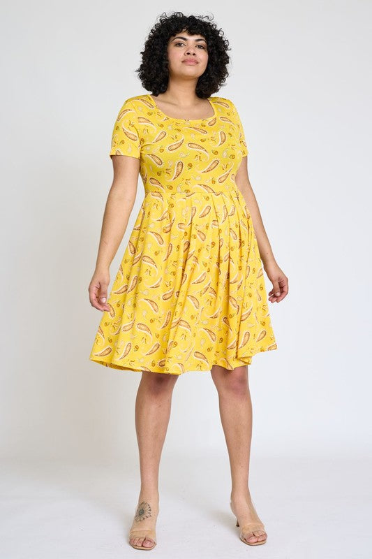 Shop Plus Size Short Sleeve Pleated Midi Dress | Women's Clothing Online, Dresses, USA Boutique