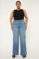 Plus High Rise Trouser Wide Leg Jeans, Kan Can USA, $ 75.00