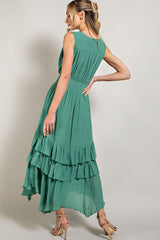 Shop V Neck Ruffle Maxi Dress Summer Sundress | Women's Fashion Boutique, Dresses, USA Boutique