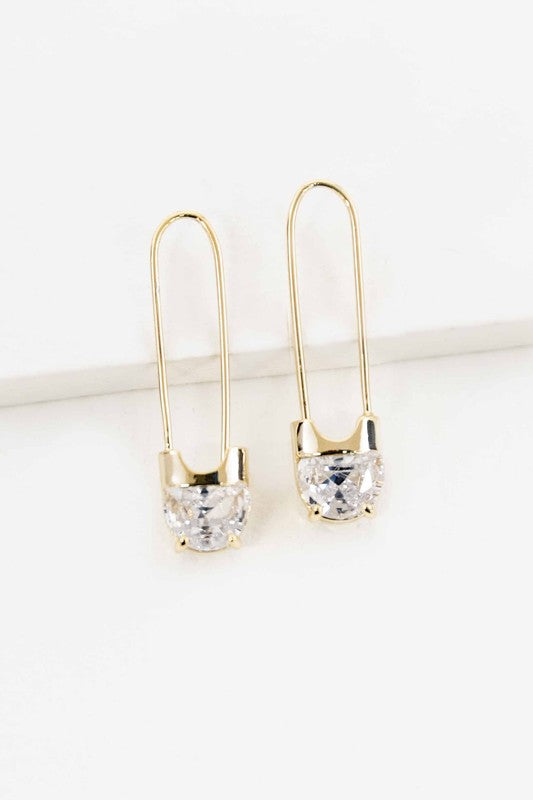 Shop Women' Pin Hook Brass Earrings | Shop Fashion Jewelry Online, , USA Boutique