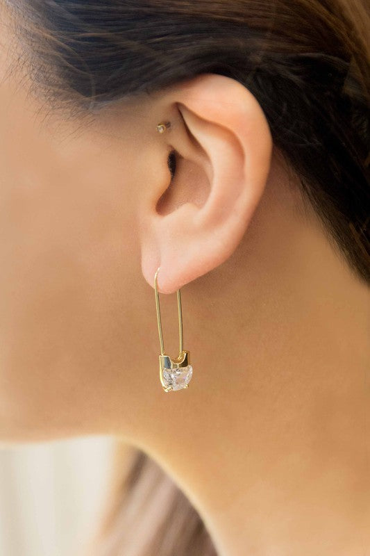 Shop Women' Pin Hook Brass Earrings | Shop Fashion Jewelry Online, , USA Boutique