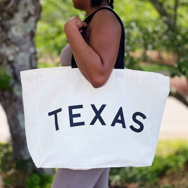Shop The State On My Mind Canvas Tote, Canvas Tote, USA Boutique