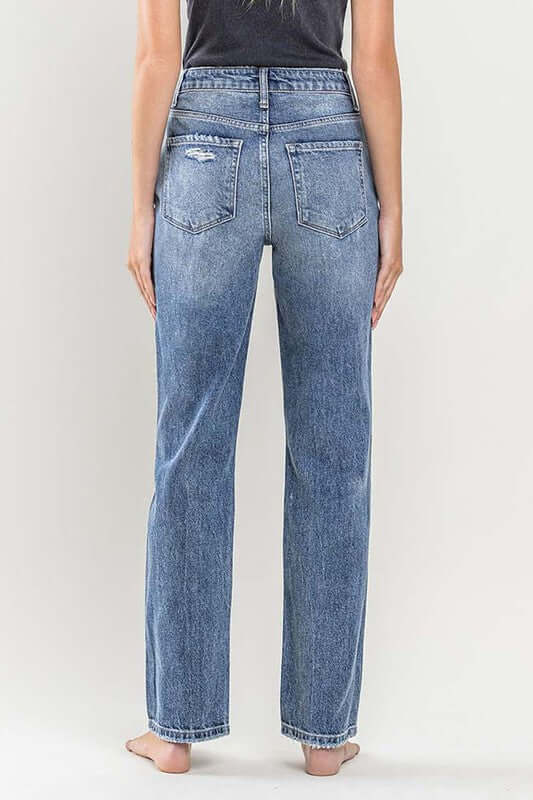 90'S Vintage Distressed Slim Straight Jean, Flying Monkey, $ 76.95