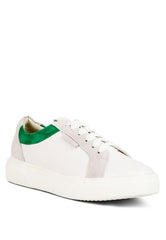 Shop Endler Women's Color Block Leather White Sneakers | USA Boutique Shop, Sneakers, USA Boutique