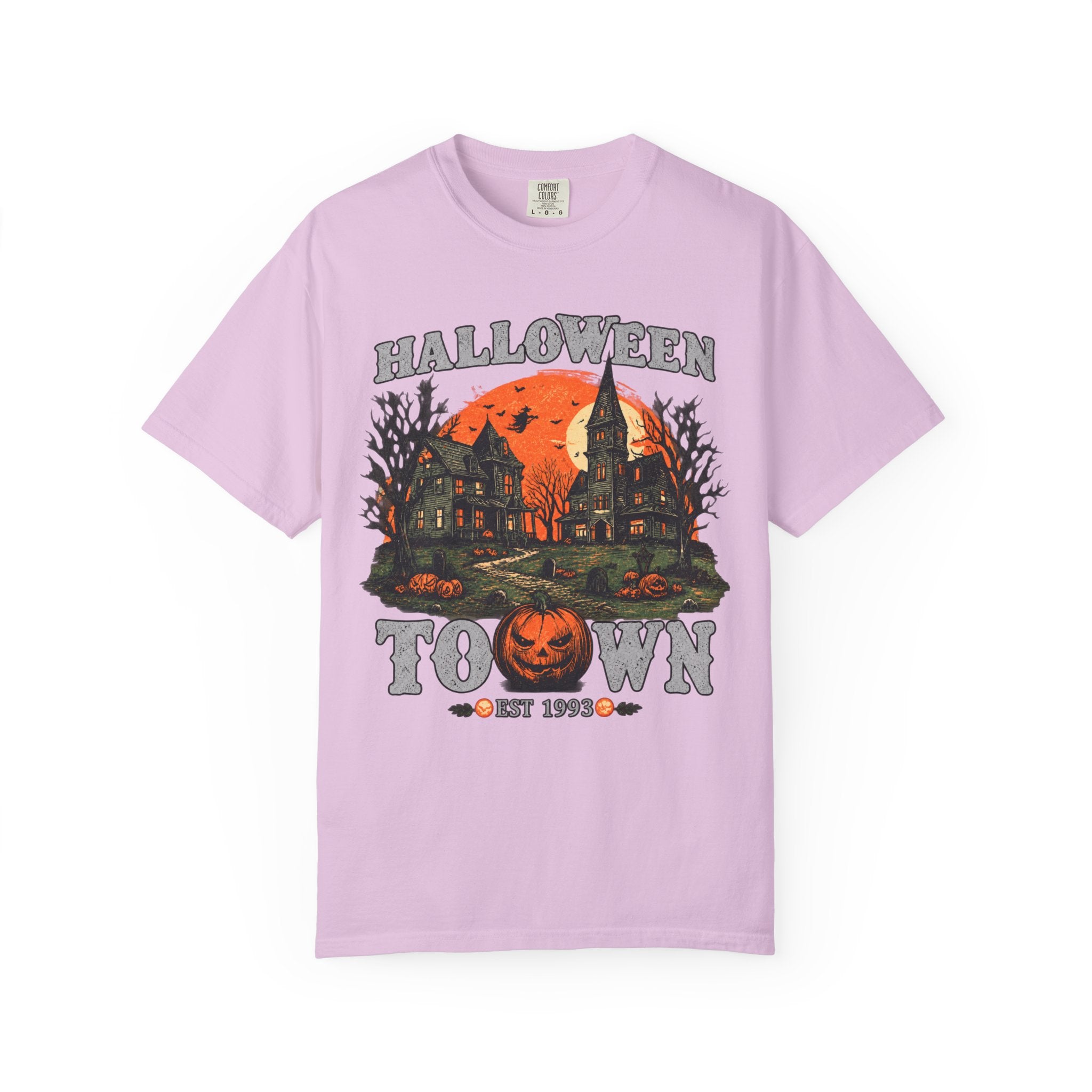 Halloween Town Vintage Tee — Haunted Pumpkin Village Graphic T-Shirt - t-shirt product image 13