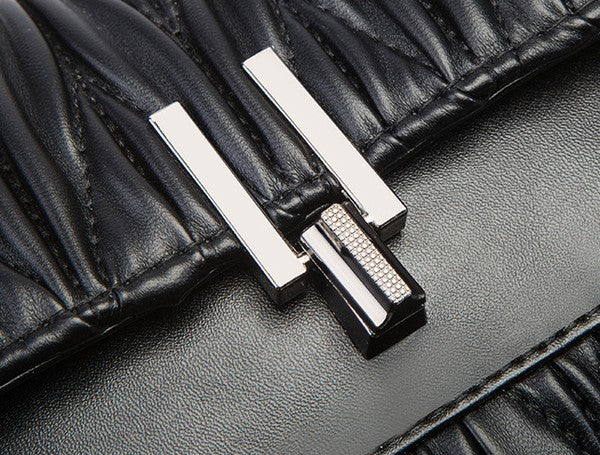 Shop Black / White Embroidery Camellia Chain Crossbody Shoulder HandBag, Handbags, USA Boutique