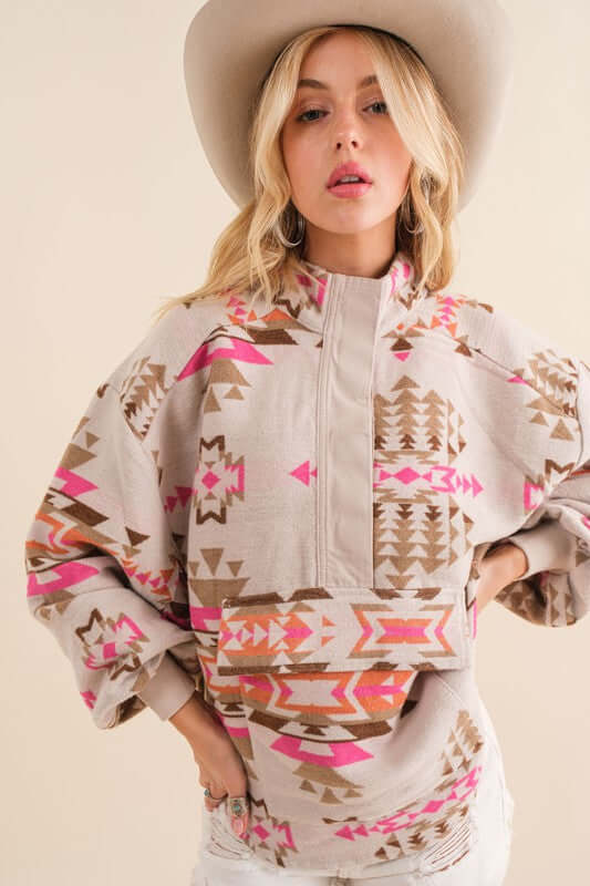 Aztec Western Pullover Jacket